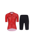 RIVANELLE Kurzarm Radtrikot und Shorts - METTLE LADY - Rot/Schwarz