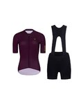 RIVANELLE Kurzarm Radtrikot und Shorts - VICTORIOUS GOLD LADY - Schwarz/bordeaux