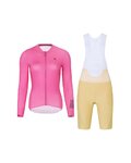 RIVANELLE Kurzarm Radtrikot und Shorts - VICTORIOUS ELITE - Beige/Rosa