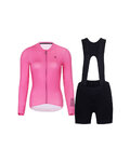 RIVANELLE Langarm Radtrikot und Hose - VICTORIOUS ELITE - Schwarz/Rosa
