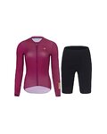 HOLOKOLO Langarm Radtrikot und Hose - VICTORIOUS ELITE - Schwarz/bordeaux