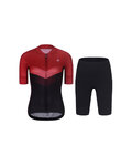 RIVANELLE Kurzarm Radtrikot und Shorts - ARROW II - Schwarz/Rot