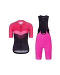 RIVANELLE Kurzarm Radtrikot und Shorts - ARROW II - Rosa/Schwarz