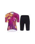 RIVANELLE Kurzarm Radtrikot und Shorts - BAROC - Gelb/Lila