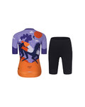 RIVANELLE Kurzarm Radtrikot und Shorts - STALLION - Orange/Lila