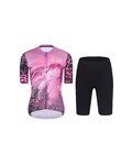 RIVANELLE Kurzarm Radtrikot und Shorts - ROSESCAPE - Rosa/Lila