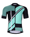 HOLOKOLO Kurzarm Fahrradtrikot - TRACE - Türkis/Schwarz