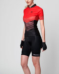 HOLOKOLO Kurzarm Radtrikot und Shorts - NEW NEUTRAL LADY - Rot/Schwarz