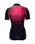 HOLOKOLO Kurzarm Radtrikot und Shorts - FROSTED LADY - Schwarz/Rosa