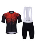 HOLOKOLO Kurzarm Radtrikot und Shorts - FROSTED - Schwarz/Rot