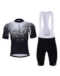 HOLOKOLO Kurzarm Radtrikot und Shorts - FROSTED - Schwarz/Weiß