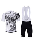 HOLOKOLO Kurzarm Radtrikot und Shorts - CLASH - Weiß/Schwarz