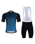 HOLOKOLO Kurzarm Radtrikot und Shorts - DAYBREAK - Blau/Schwarz