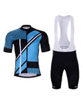HOLOKOLO Kurzarm Radtrikot und Shorts - TRACE - Blau/Schwarz
