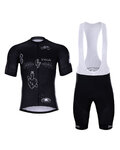 HOLOKOLO Kurzarm Radtrikot und Shorts - BLACK OUT - Schwarz