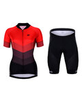 HOLOKOLO Kurzarm Radtrikot und Shorts - NEW NEUTRAL LADY - Rot/Schwarz