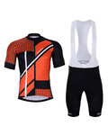 HOLOKOLO Kurzarm Radtrikot und Shorts - TRACE - Orange/Schwarz
