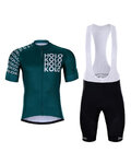 HOLOKOLO Kurzarm Radtrikot und Shorts - SHAMROCK - Blau/Schwarz
