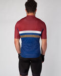HOLOKOLO Kurzarm Radtrikot und Shorts - SPORTY - Blau/Schwarz/bordeaux