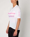 HOLOKOLO Kurzarm Fahrradtrikot - SPORTY LADY - Weiß/Rosa