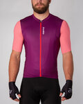 HOLOKOLO Kurzarm Radtrikot und Shorts - ENJOYABLE ELITE - Schwarz/Rosa/Lila