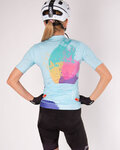 HOLOKOLO Kurzarm Fahrradtrikot - SURPRISED ELITE LADY - Lila/Gelb/Rosa/Grün/Hellblau