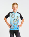 HOLOKOLO Kurzarm Fahrradtrikot - BIKERS KIDS - Blau/Schwarz
