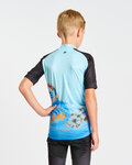 HOLOKOLO Kurzarm Fahrradtrikot - BIKERS KIDS - Blau/Schwarz
