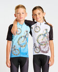 HOLOKOLO Kurzarm Fahrradtrikot - BIKERS KIDS - Blau/Schwarz
