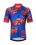 HOLOKOLO Kurzarm Radtrikot und Shorts - CARS KIDS - Schwarz/Rot/Blau