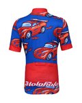 HOLOKOLO Kurzarm Radtrikot und Shorts - CARS KIDS - Schwarz/Rot/Blau