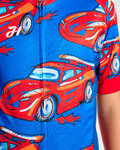 HOLOKOLO Kurzarm Fahrradtrikot - CARS KIDS - Rot/Blau