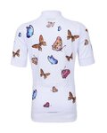 HOLOKOLO Kurzarm Radtrikot und Shorts - BUTTERFLIES KIDS - Weiß/Schwarz