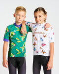 HOLOKOLO Kurzarm Fahrradtrikot - BUTTERFLIES KIDS - Weiß/mehrfarbig