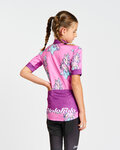 HOLOKOLO Kurzarm Fahrradtrikot - UNICORNS KIDS - Rosa/mehrfarbig