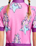 HOLOKOLO Kurzarm Fahrradtrikot - UNICORNS KIDS - Rosa/mehrfarbig