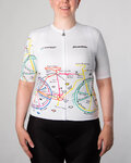 HOLOKOLO Kurzarm Fahrradtrikot - MAAPPI ELITE LADY - mehrfarbig/Weiß