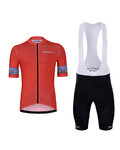 HOLOKOLO Kurzarm Radtrikot und Shorts - RAINBOW - Rot/Schwarz