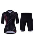 HOLOKOLO Kurzarm Radtrikot und Shorts - SPARKLE LADY - Schwarz