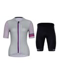 HOLOKOLO Kurzarm Radtrikot und Shorts - KIND ELITE LADY - Grau/Schwarz