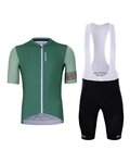 HOLOKOLO Kurzarm Radtrikot und Shorts - KIND ELITE - Grün/Schwarz