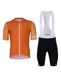 HOLOKOLO Kurzarm Radtrikot und Shorts - JUICY ELITE - Orange/Schwarz