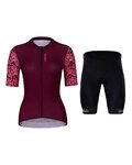 HOLOKOLO Kurzarm Radtrikot und Shorts - GLORIOUS ELITE LADY - Schwarz/Lila/Rosa