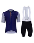 HOLOKOLO Kurzarm Radtrikot und Shorts - GLAD ELITE - Schwarz/Blau