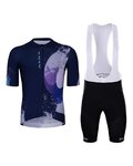 HOLOKOLO Kurzarm Radtrikot und Shorts - FABULOUS ELITE - Schwarz/Blau