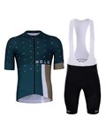 HOLOKOLO Kurzarm Radtrikot und Shorts - BRILLIANT ELITE - Schwarz/Blau