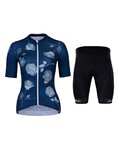 HOLOKOLO Kurzarm Radtrikot und Shorts - CHARMING ELITE LADY - Hellblau/Schwarz/Blau