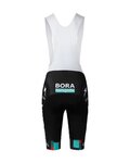 LE COL Kurze Fahrradhose mit Trägern - BORA HANSGROHE 2022 - Schwarz/Grün