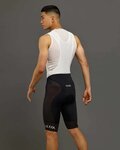 LE COL Kurze Fahrradhose mit Trägern - PRO LEIGHTWEIGHT - Weiß/Schwarz