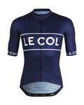 LE COL Kurzarm Fahrradtrikot - SPORT LOGO - Weiß/Blau